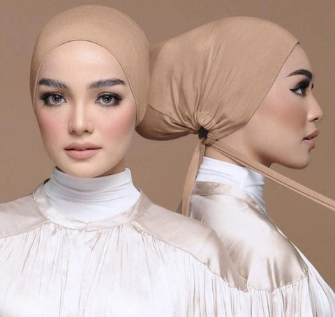 Plain Muslim Headscarf Inner Hijab Caps Full Coverage