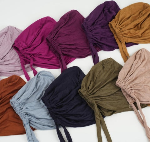 Plain Muslim Headscarf Inner Hijab Caps Full Coverage