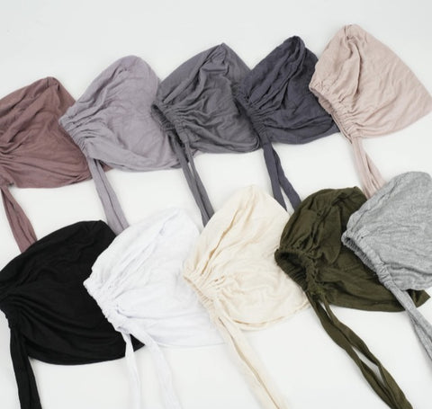 Plain Muslim Headscarf Inner Hijab Caps Full Coverage