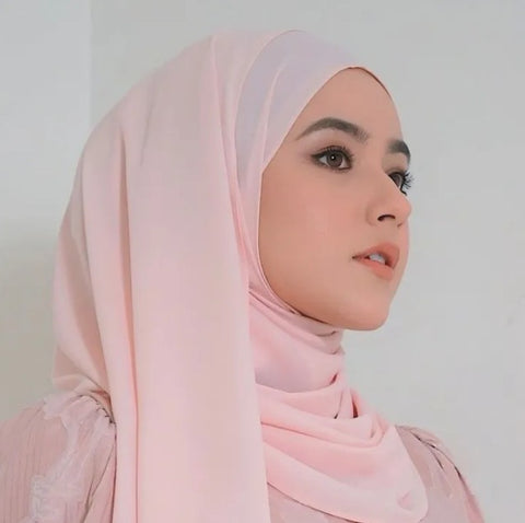 Luxury Chiffon Georgette Hijab Scarf for Women Lightweight and Breathable 70x29