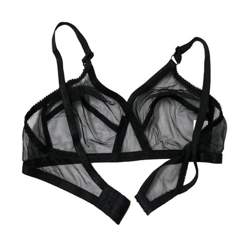 Pack of 2 Non-Padded & Non-Wired Full Net Transparent Cotton Bras